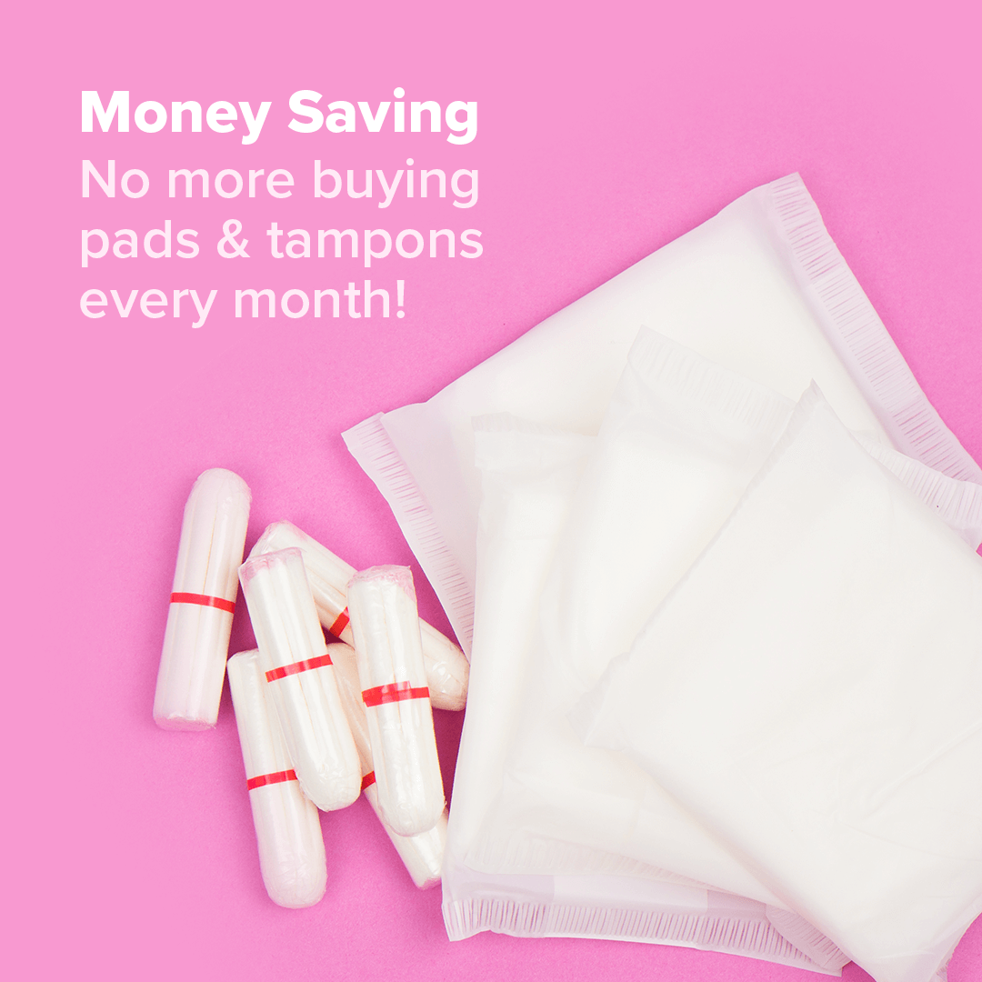 save money with menstrual cups compared to pads and tampons