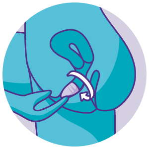 insert your menstrual cup correctly creating a seal with the suction holes