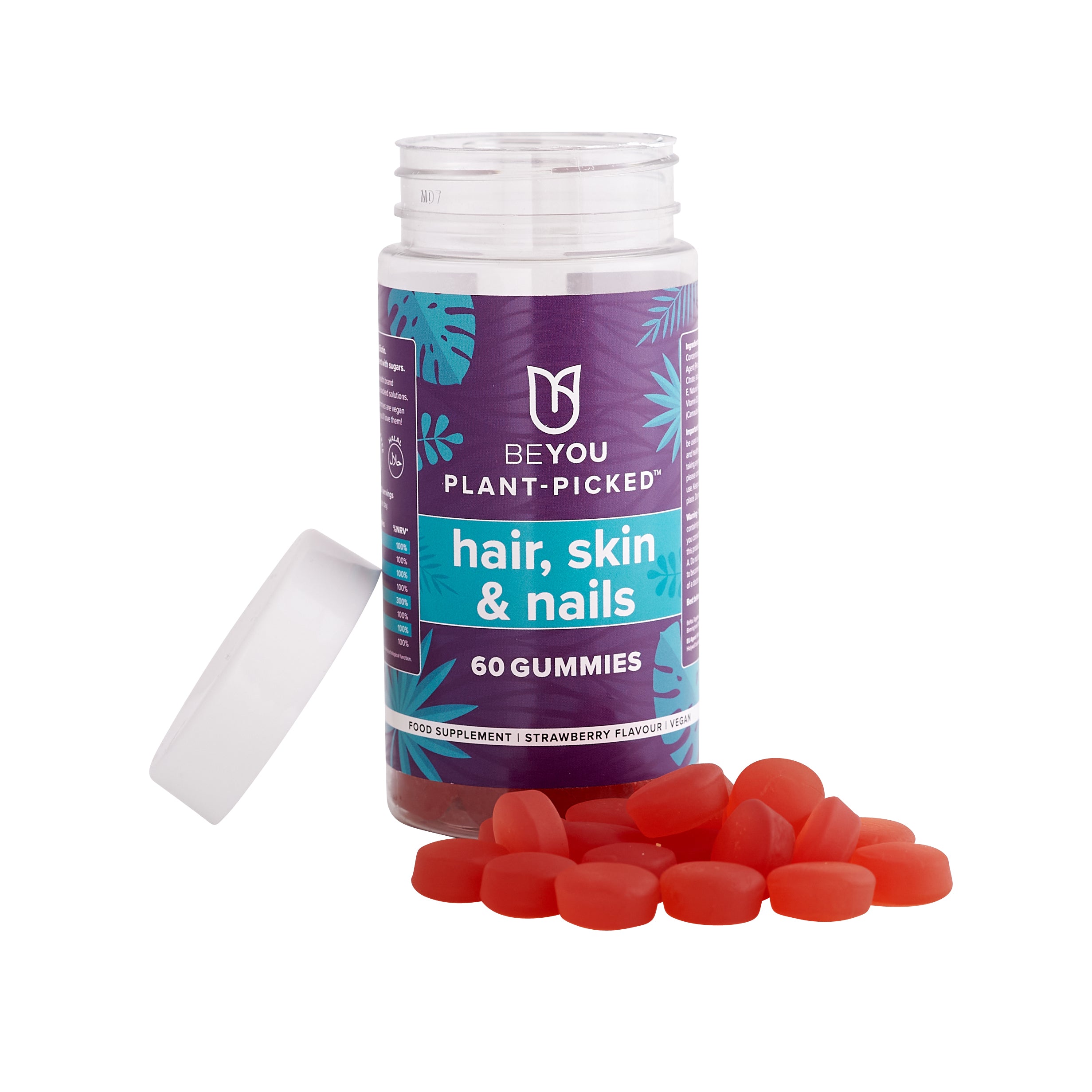 BeYou Plant-Picked Hair, Skin & Nails Gummies