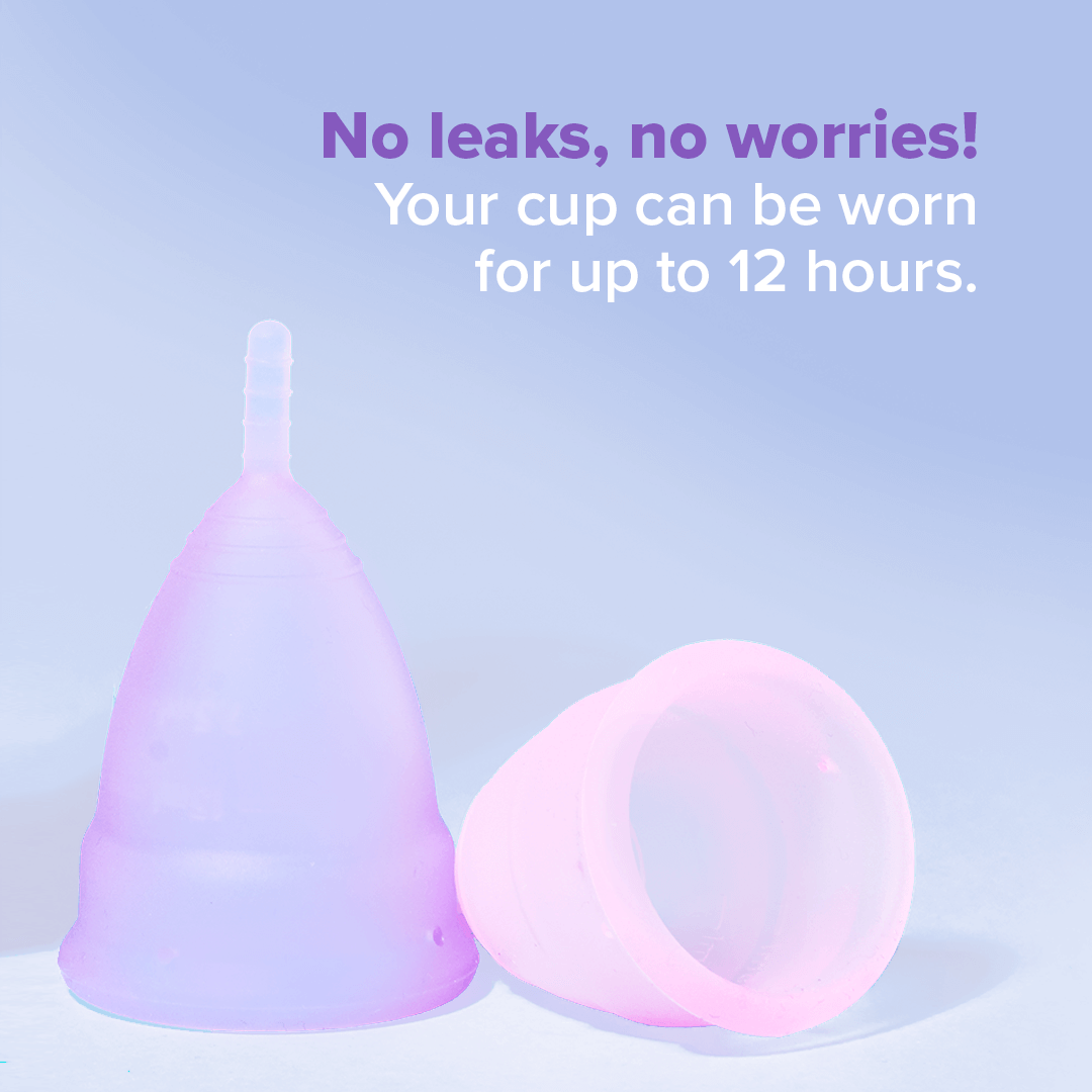 menstrual cup that wont leak and can be worn for 12 hours 