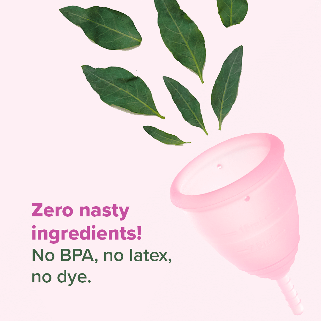 no bpa no latex no dye - safety is important with menstrual cups 