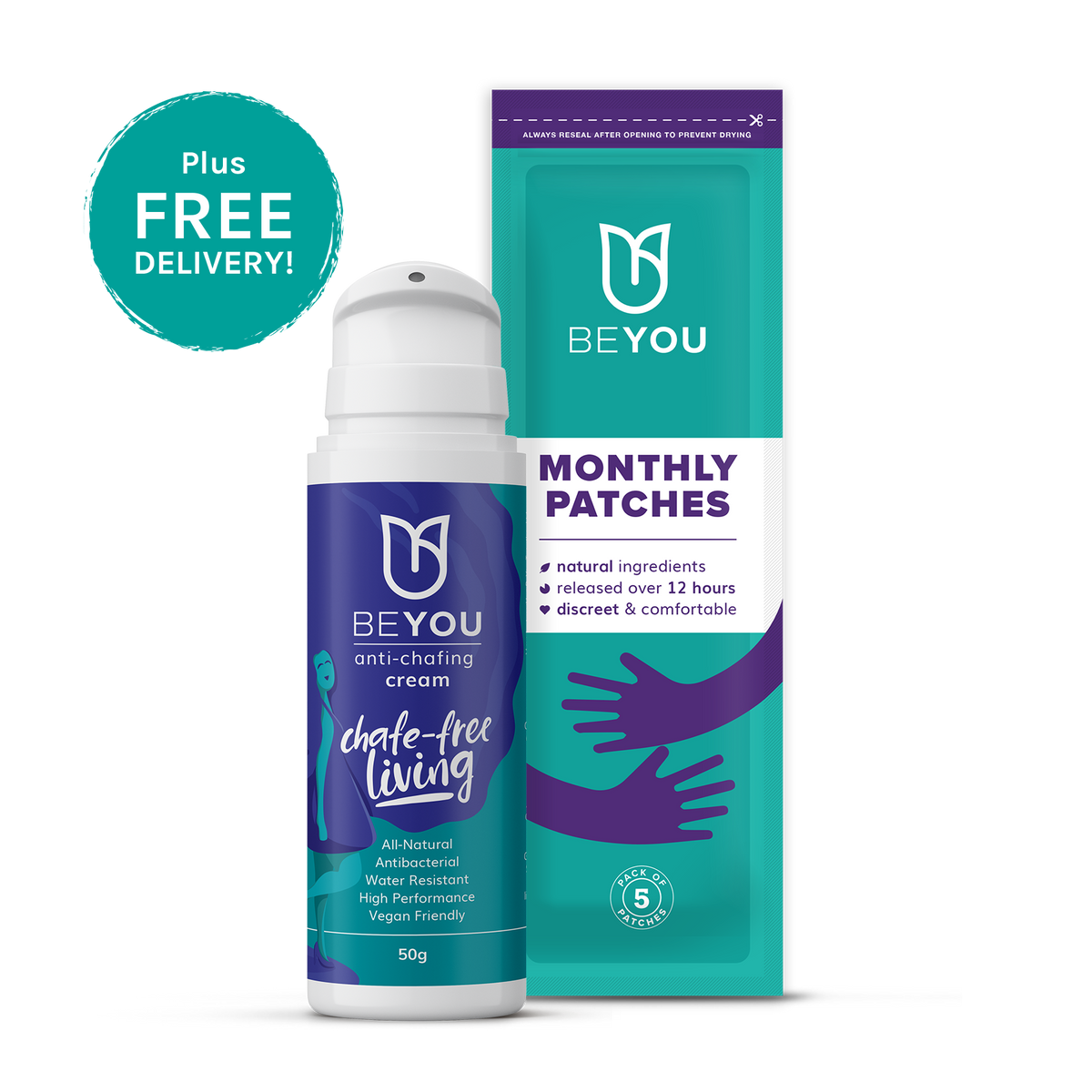 Chafing Cream and Patch Bundle BeYou