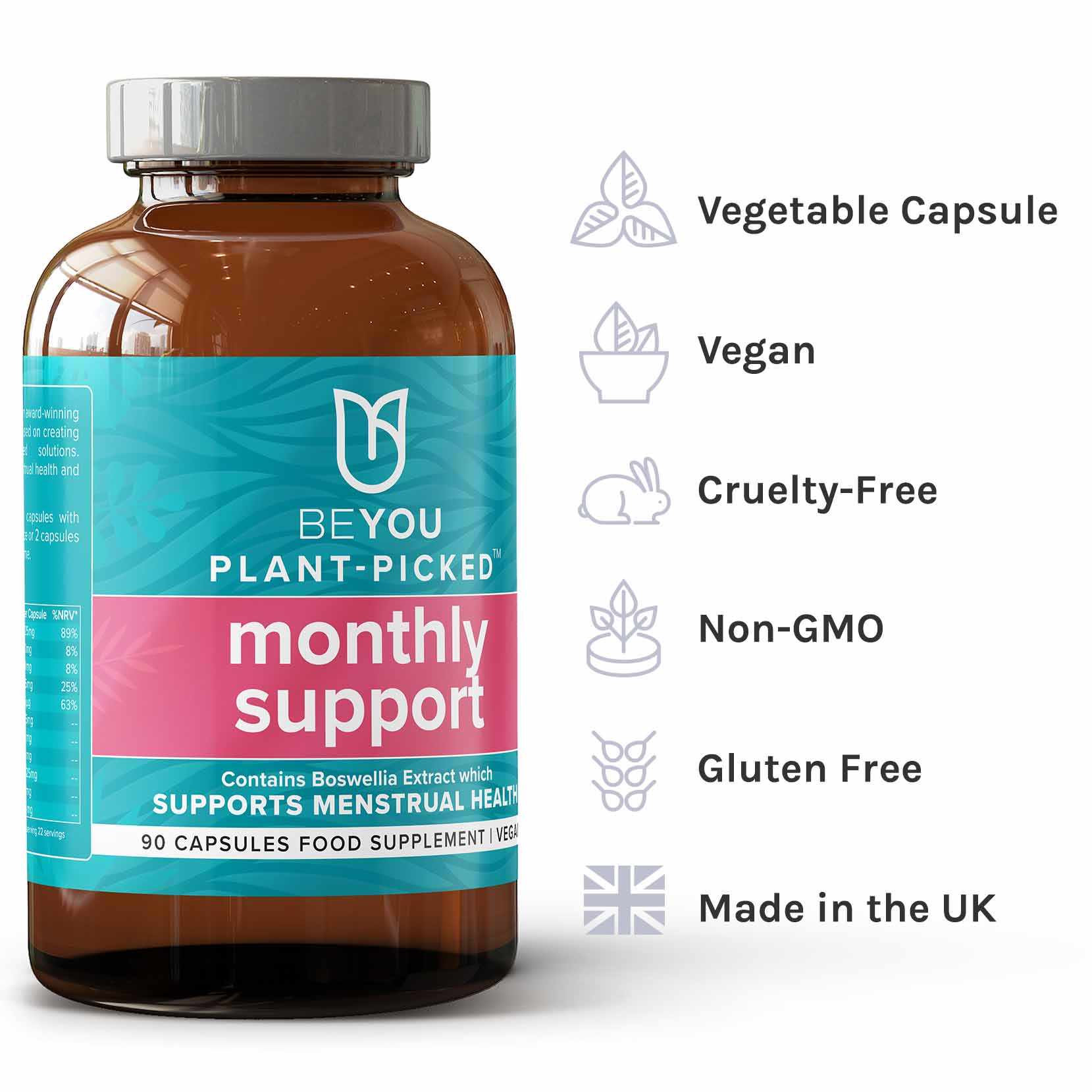 BeYou Plant-Picked Vitamins - Monthly Support